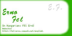 erno fel business card