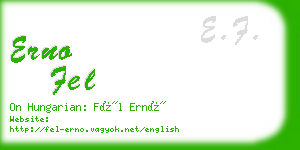 erno fel business card